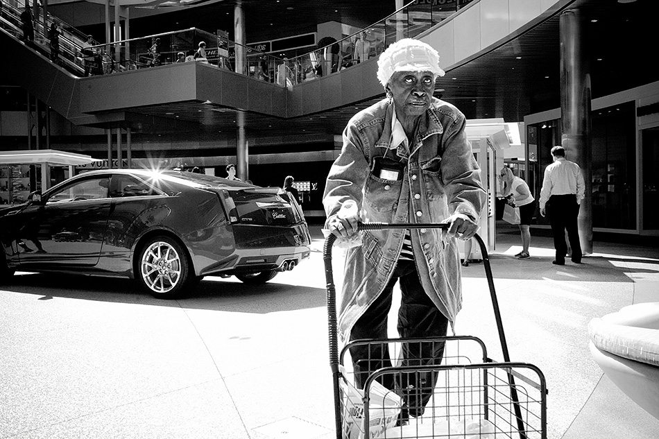 Pushing Along Shooting From the Hip Street Photography