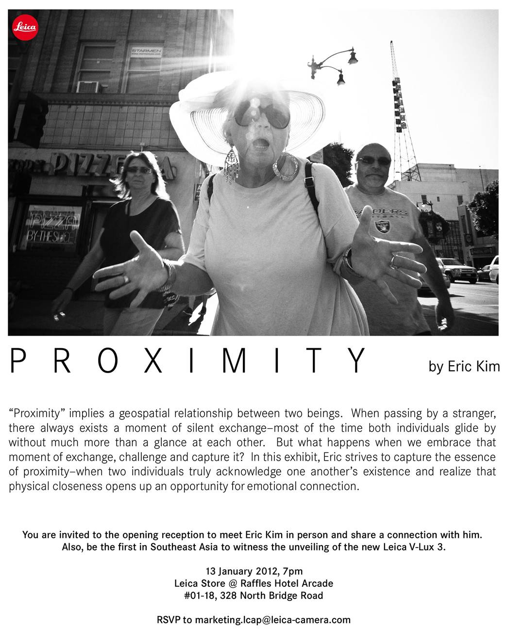 “Proximity” Street Photography Exhibition + Advanced Workshop in Singapore 1/13-1/15