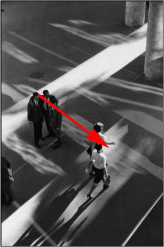 Figure 1: If you follow the gaze of the men - they direct you to the women in a diagonal manner.