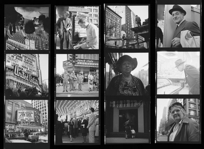 Vivian Maier Contact Sheet / Chicago. Note some of the portraits of people looking straight at her camera.