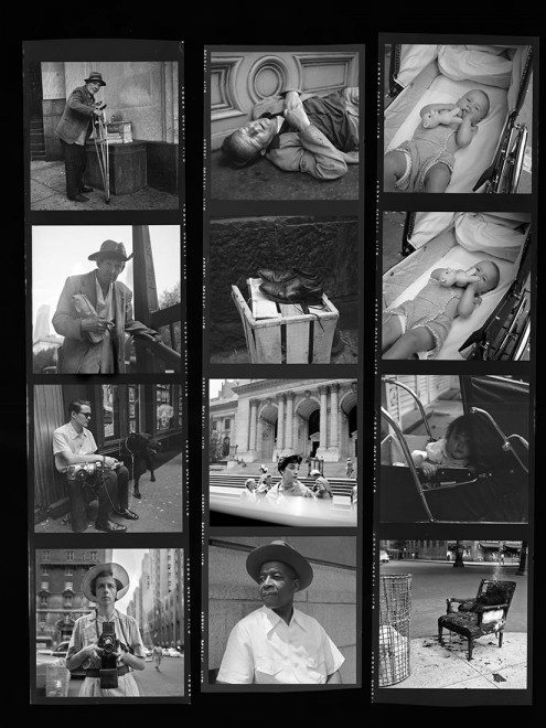 Vivian Maier Contact Sheet / New York. Note how close she got to many subjects while working.