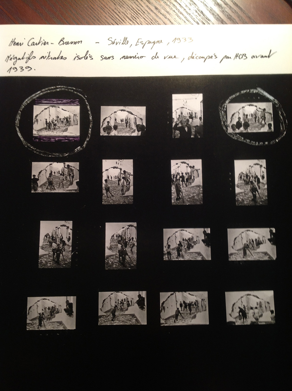 Contact sheet from Henri Cartier-Bresson in Seville, Spain, 1933. © Henri Cartier-Bresson / Magnum Photos