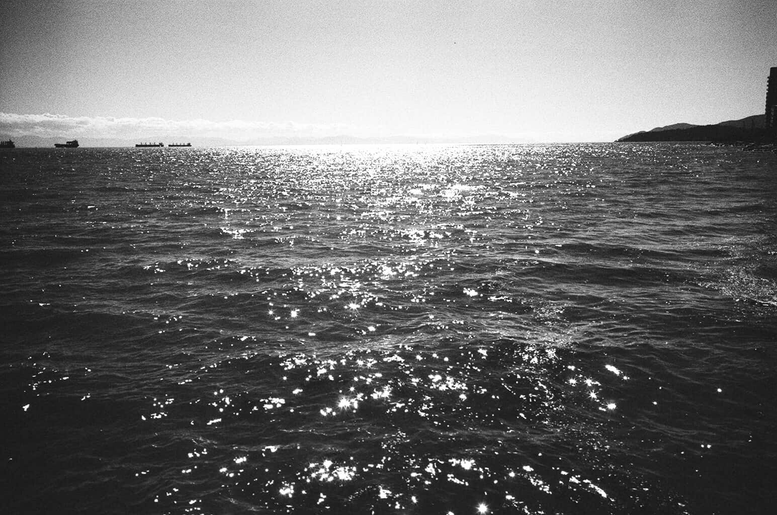 eric kim photography sea black and white trix1600 film