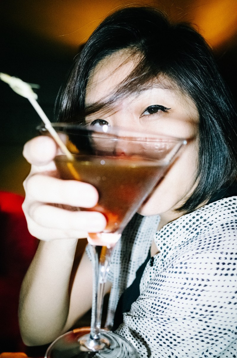 Cindy with cocktail. Saigon, 2017 #cindyproject