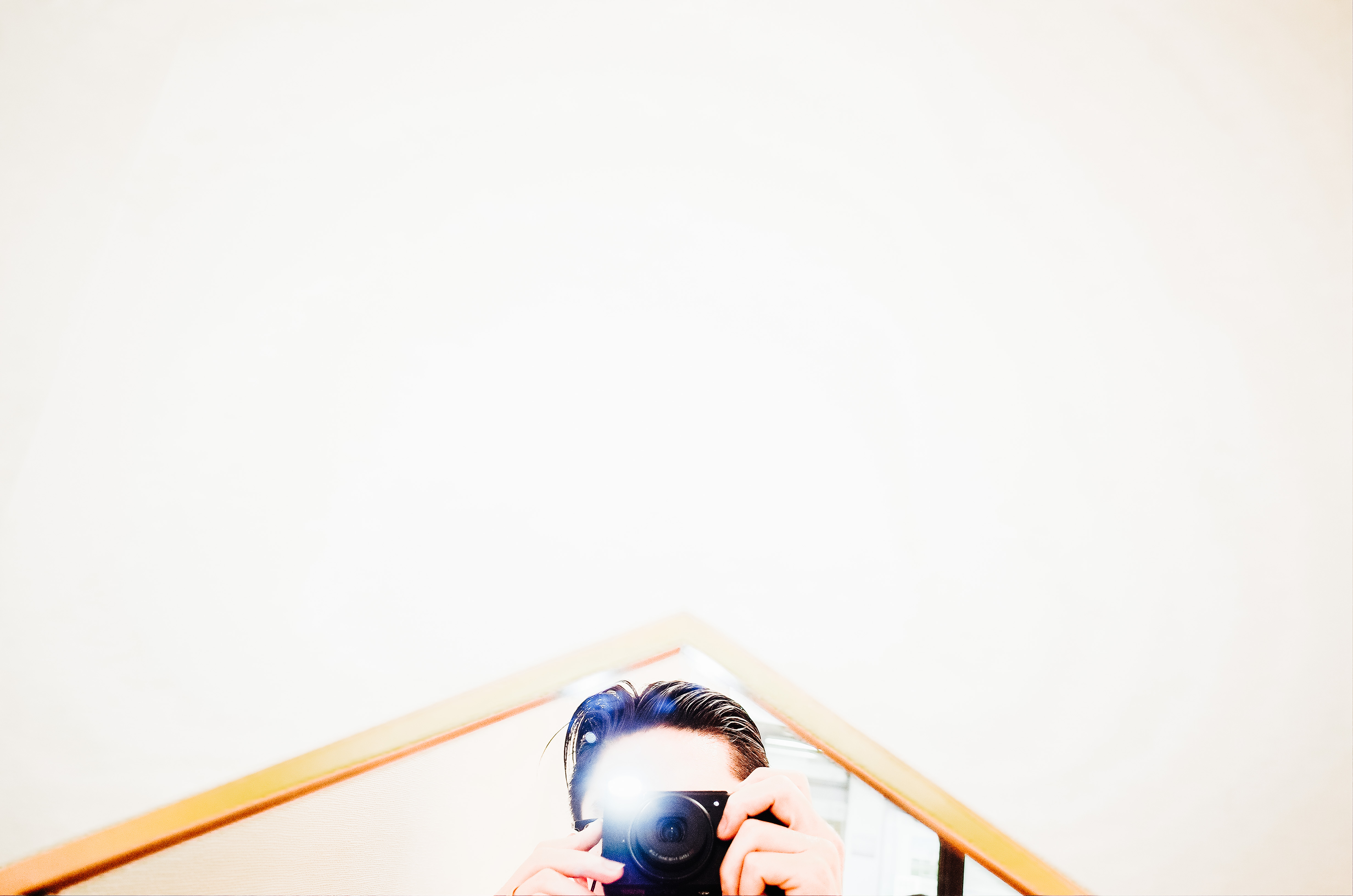 Eric Kim selfie with flash.