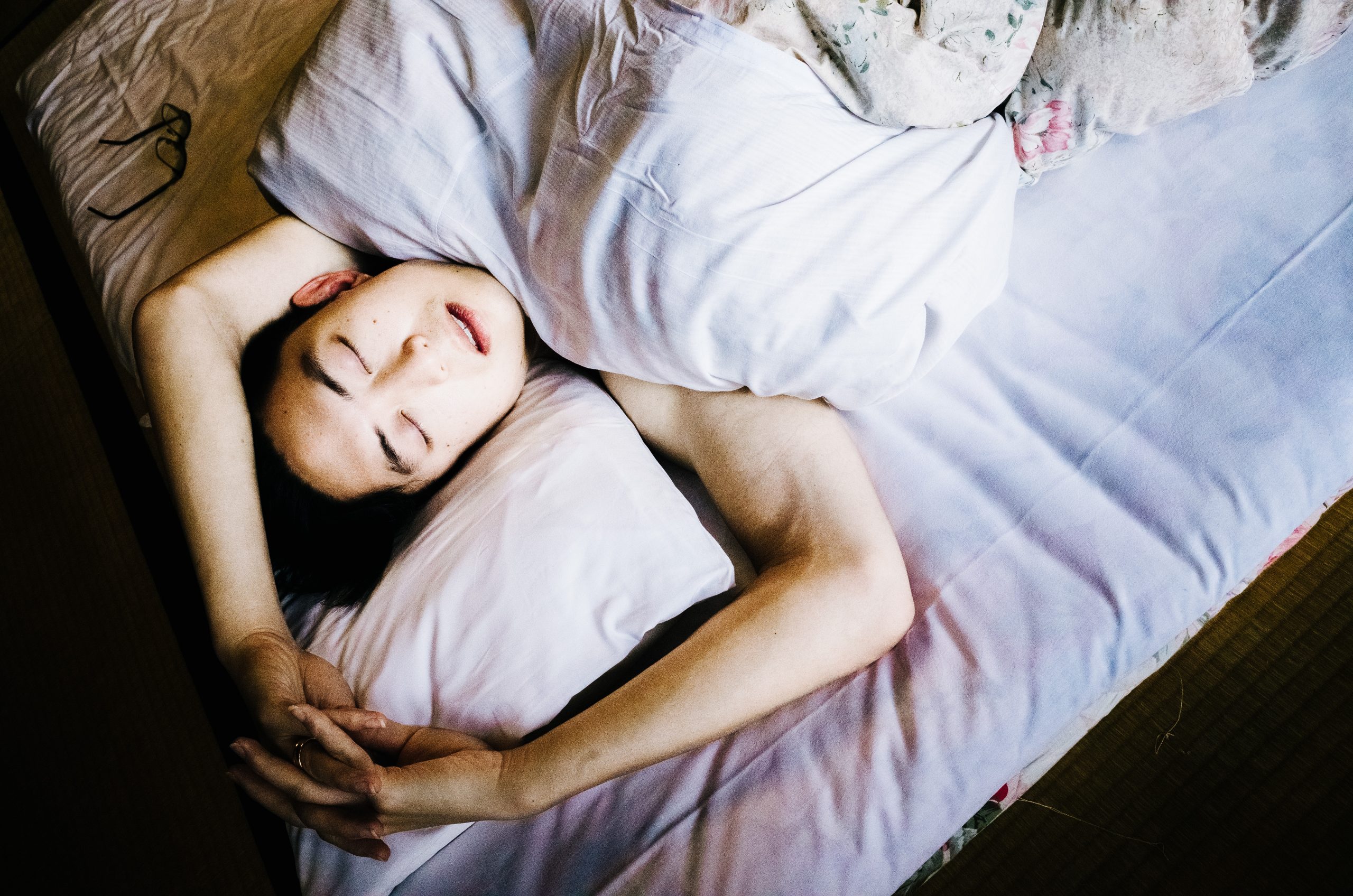 Cindy picture of ERIC sleeping in Ryokan. Uji, Kyoto 2017