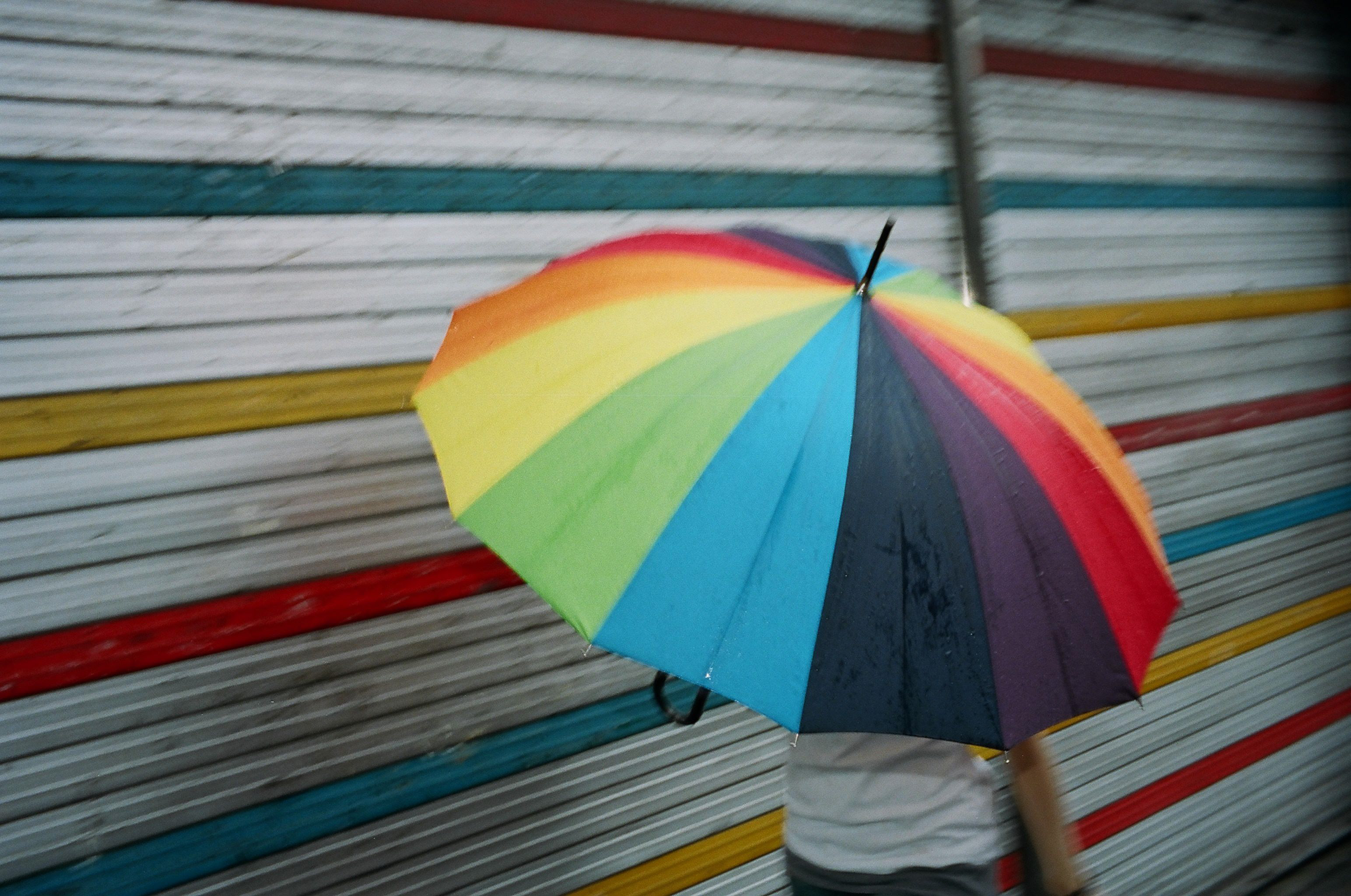 Rainbow umbrella. Hong Kong, 2013. Kodak Portra 400 film (35mm)