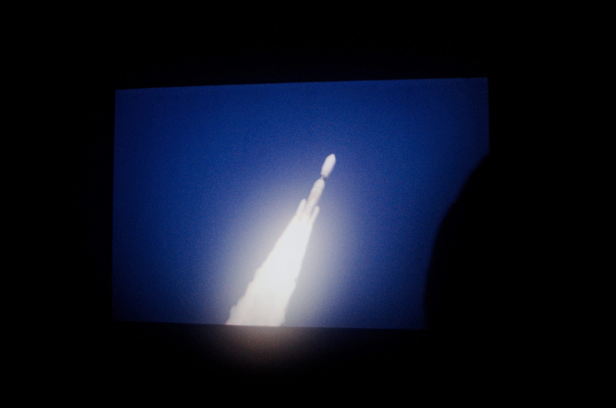 Space takeoff rocket London screen 
