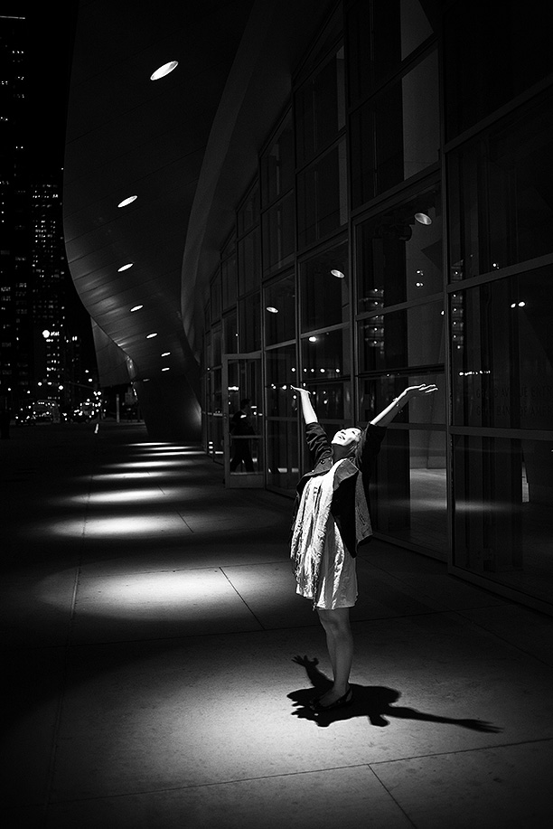 "The Spotlight" // Photograph of Cindy in Downtown LA, 2009. Canon 5D, 35mm