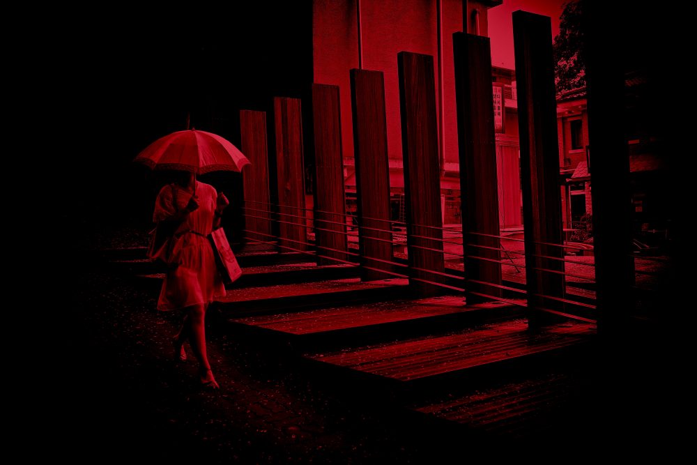 umbrella red Eric kim