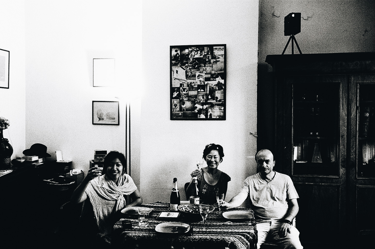 Cindy, my mom, and my friend Yves at his home, for a nice home-cooked dinner (thank you Yves). Marseille, 2015