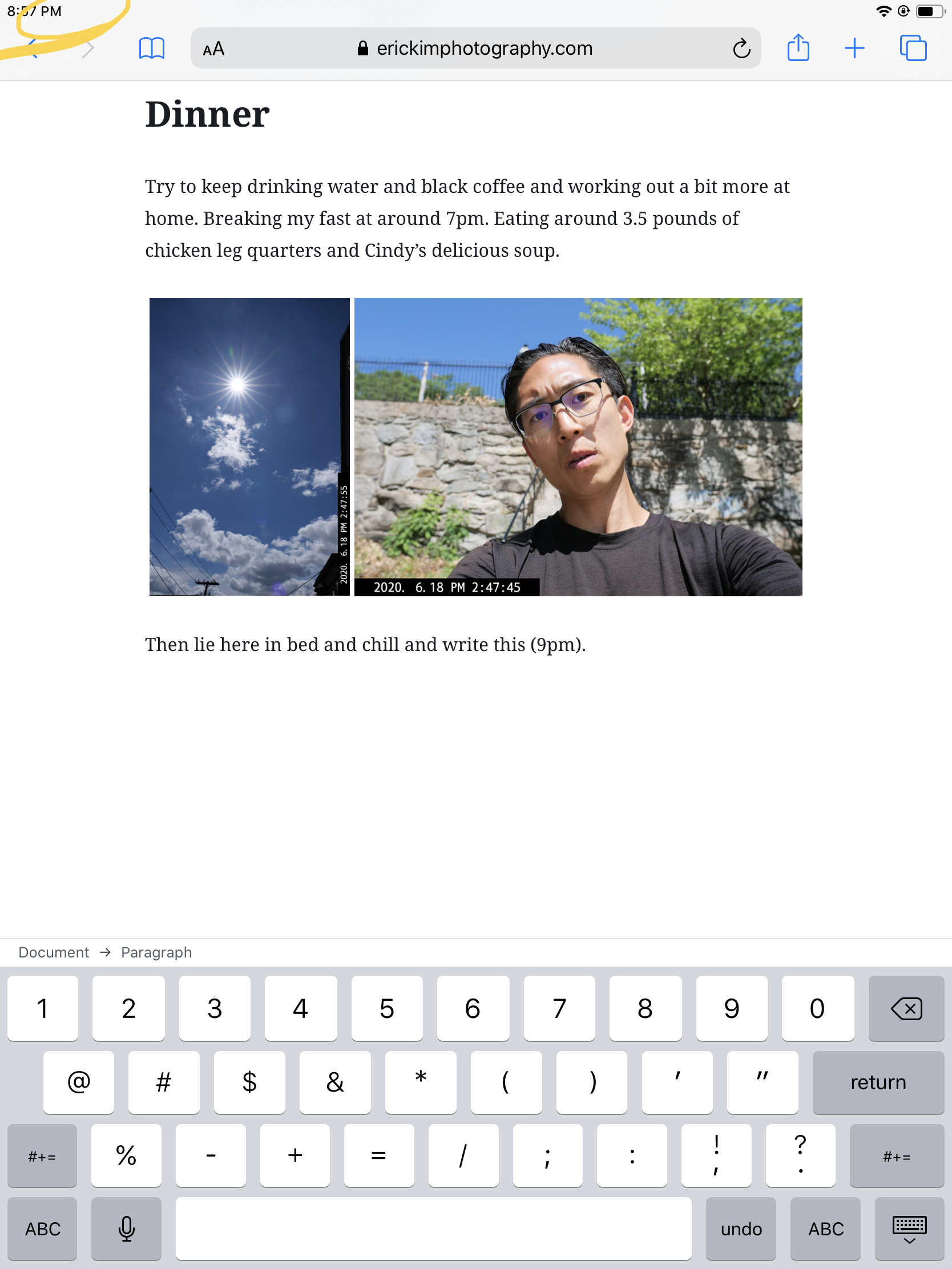 BLOGGING IPAD