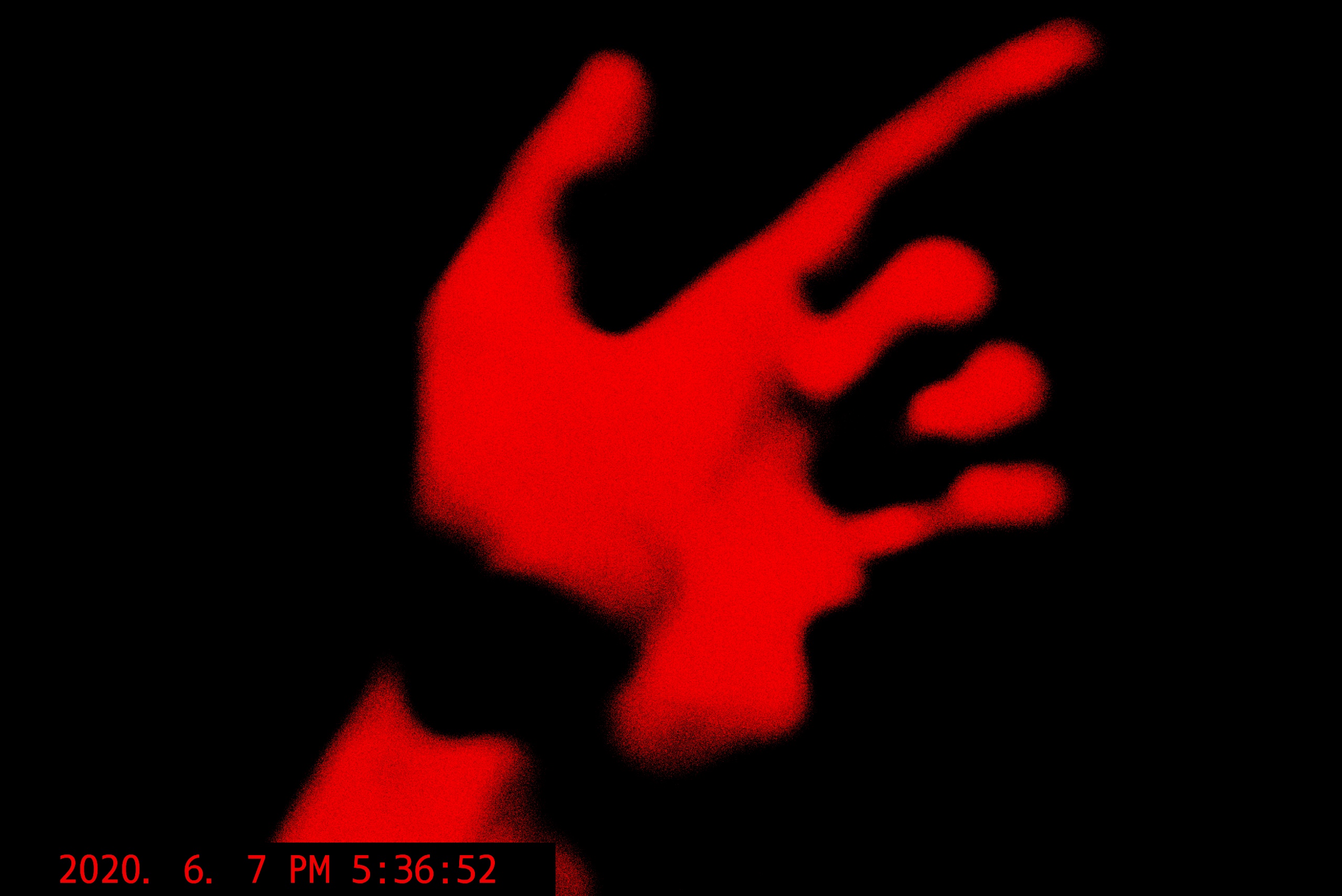 hand red abstract