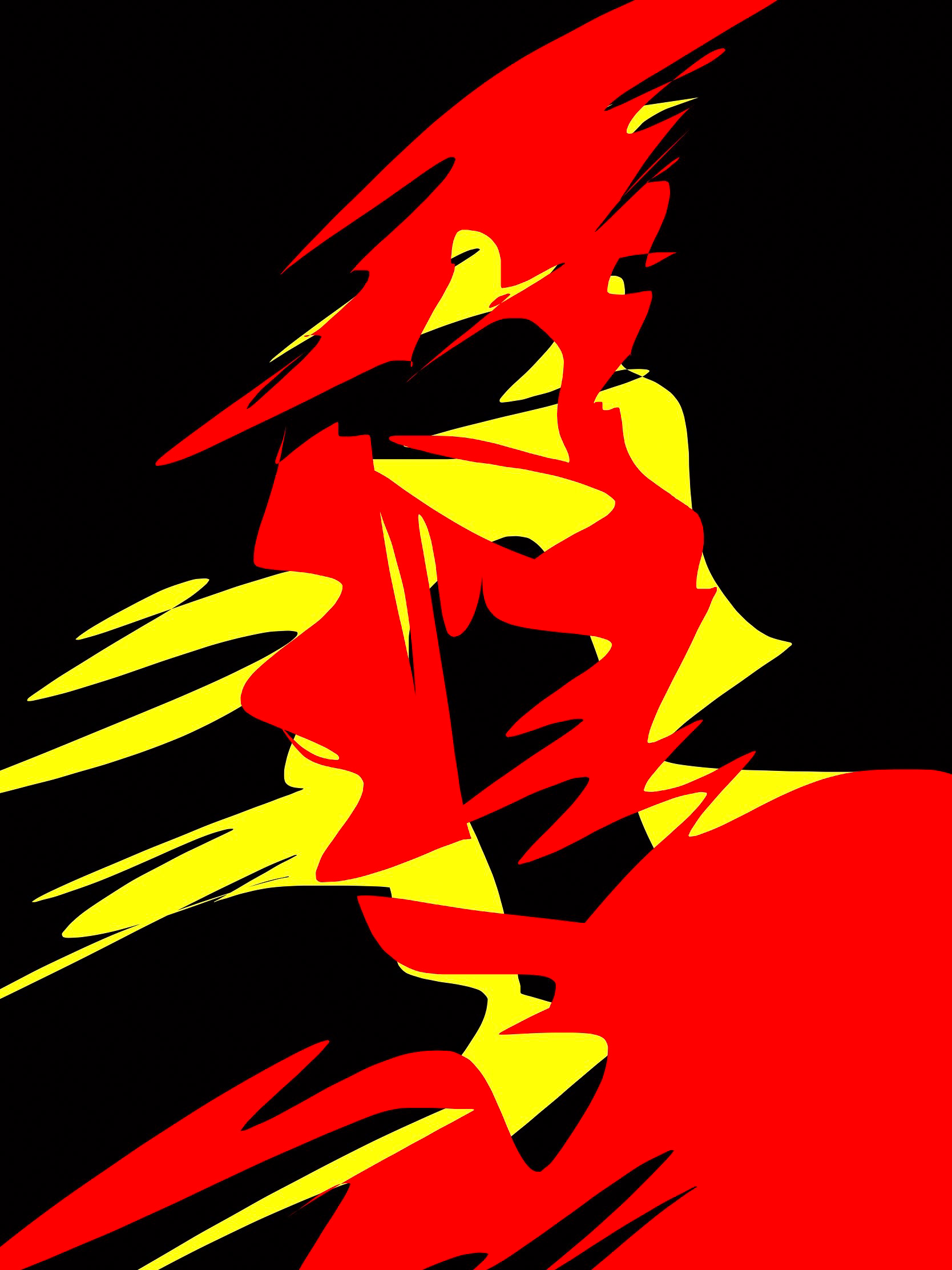 Spartan red yellow abstract