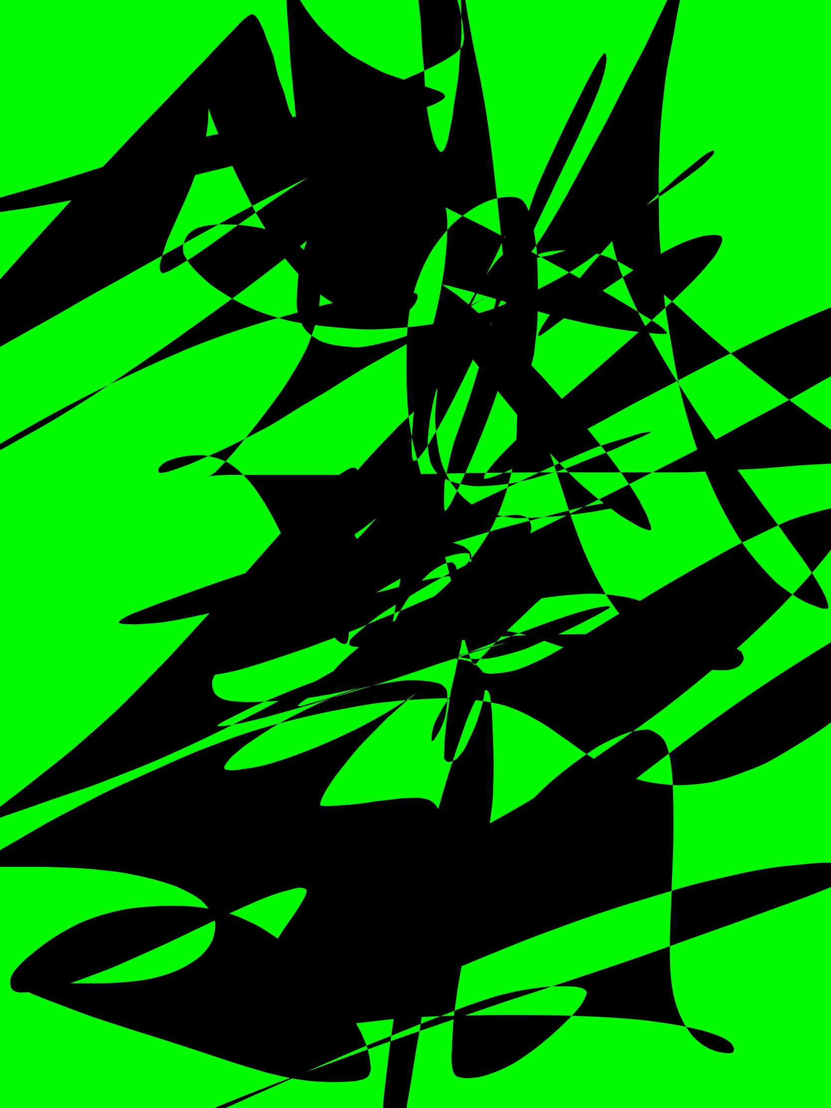 Green black abstract ERIC KIM