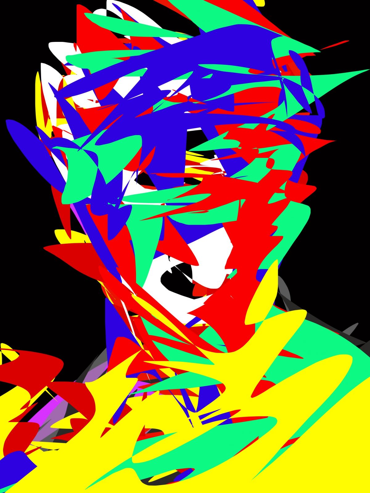 David face abstract ERIC KIM color