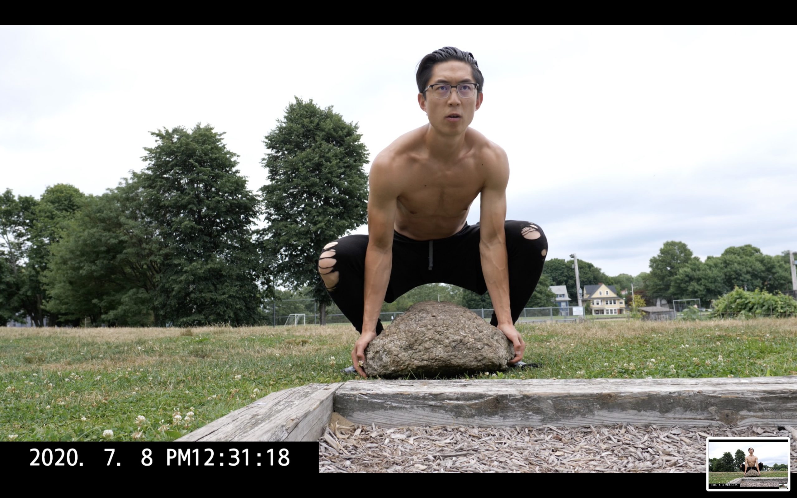 Eric Kim Rock Powerlifting Park Workout 00034 Eric Kim