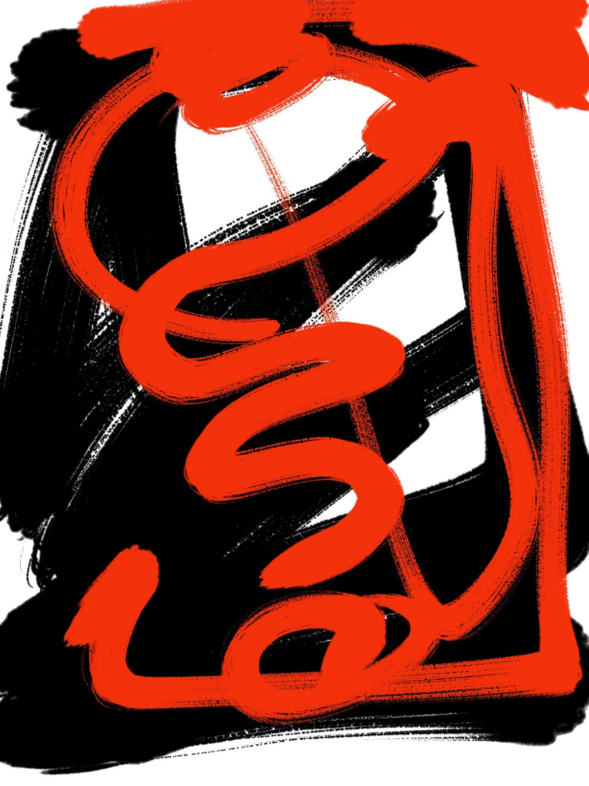 Zen question Mark calligraphy ERIC KIM