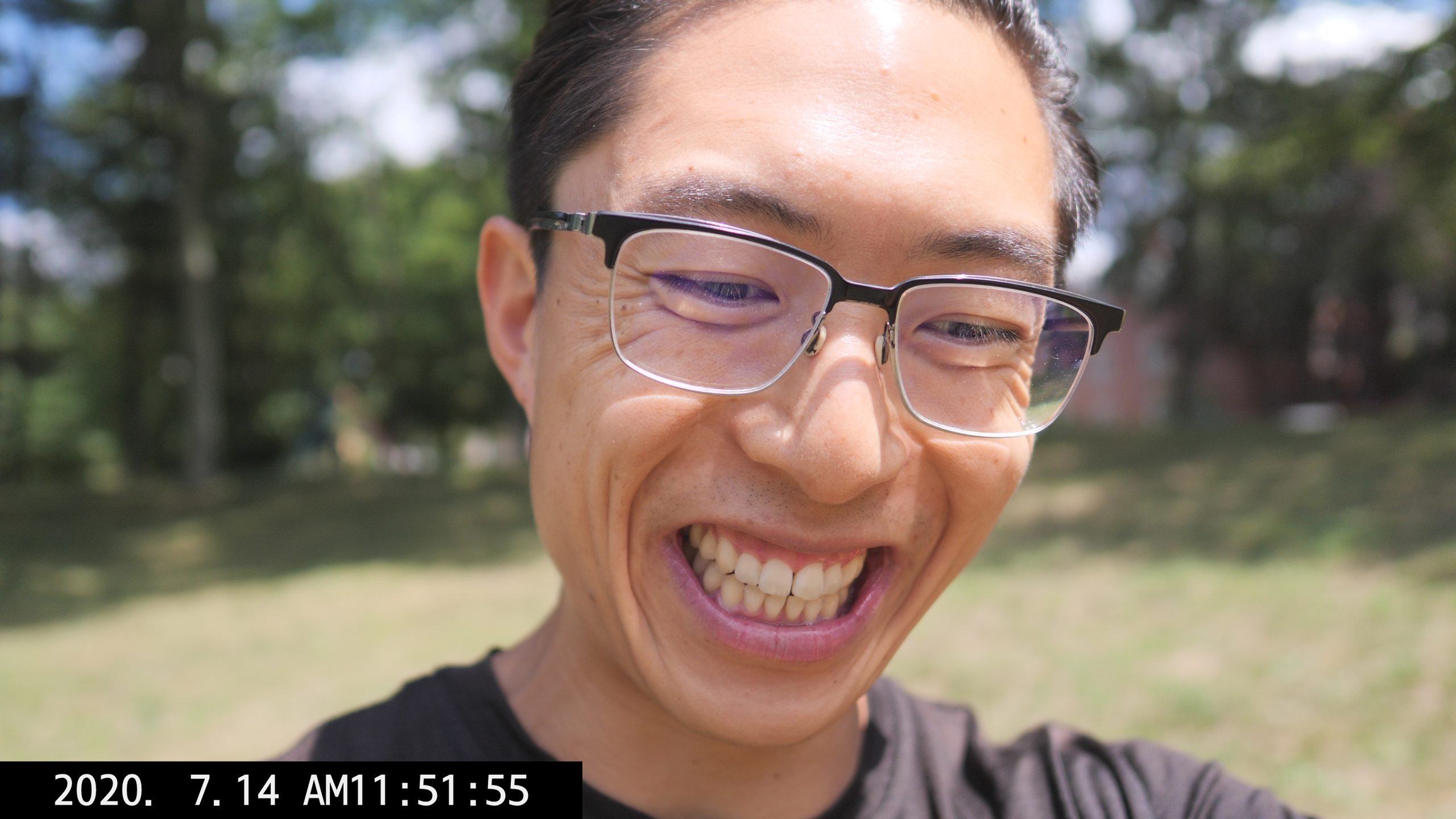 selfie ERIC KIM laughing vlog