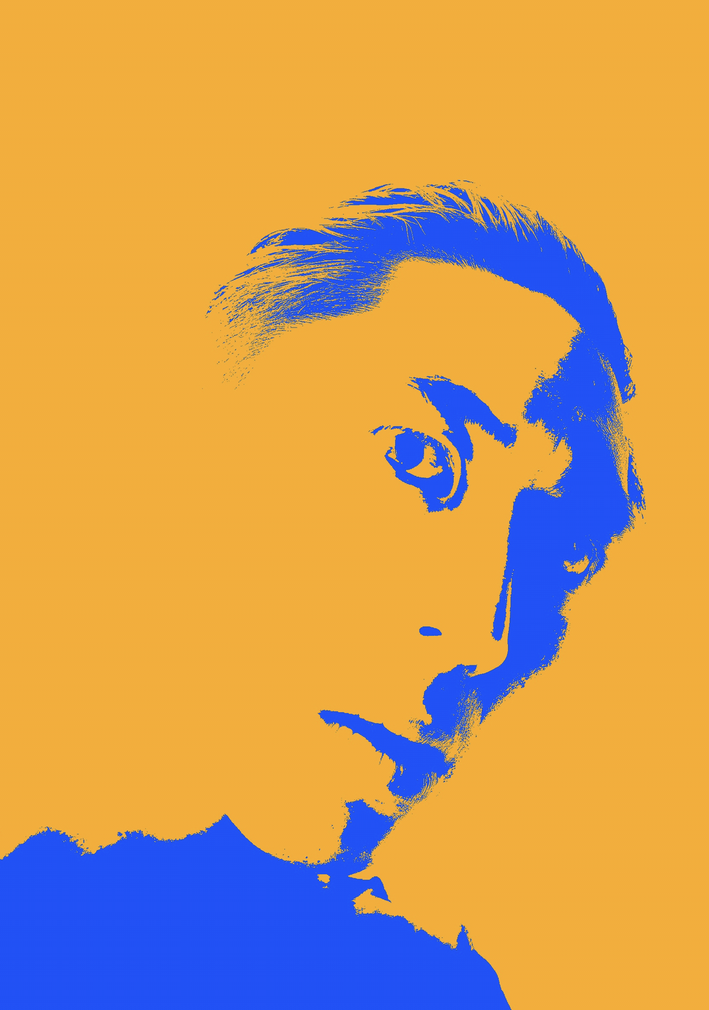 ERIC KIM selfie abstract orange blue