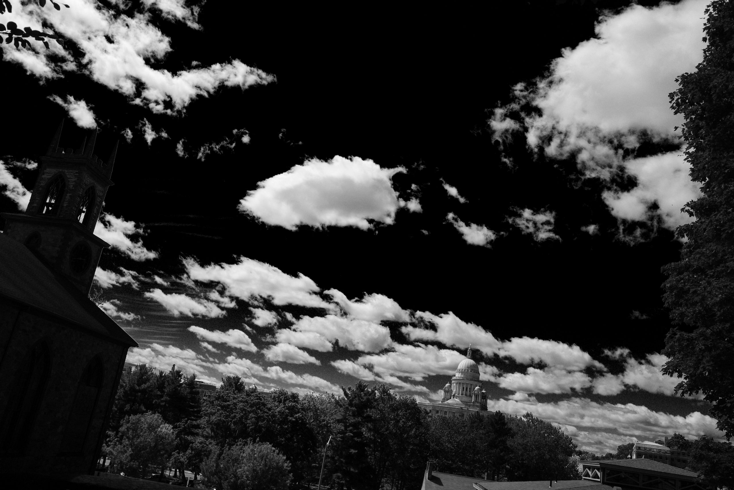 clouds ERIC KIM black and white