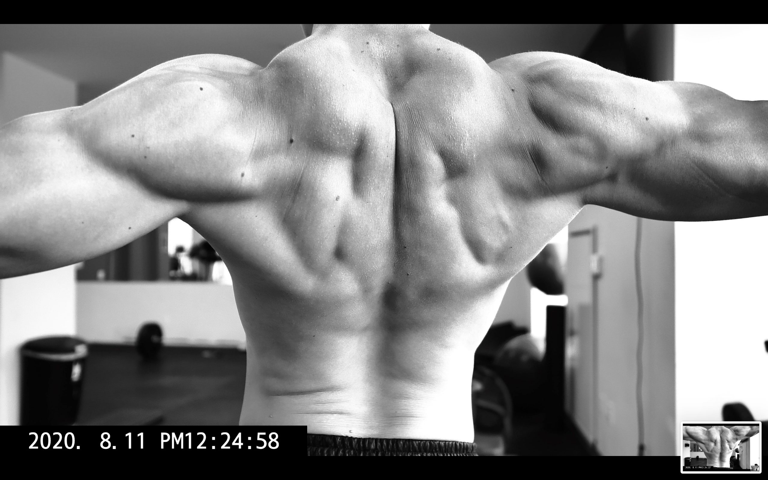 back muscle flex