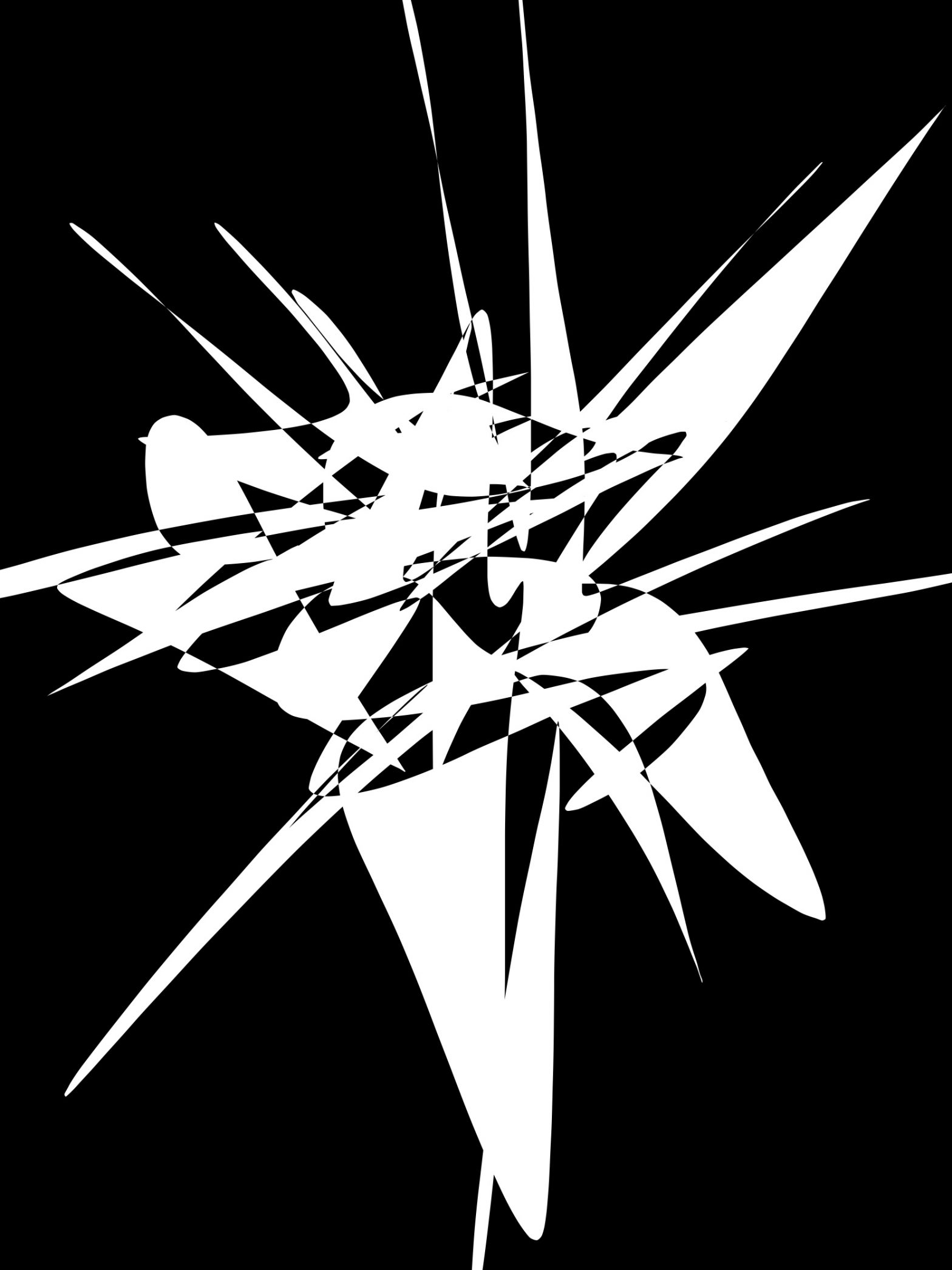 black white abstract explosion ERIC KIM