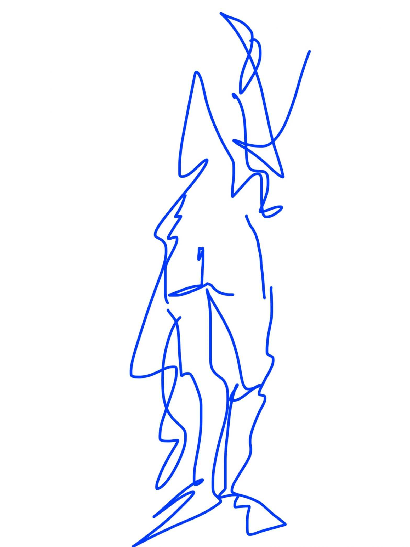 woman backside composition sketch