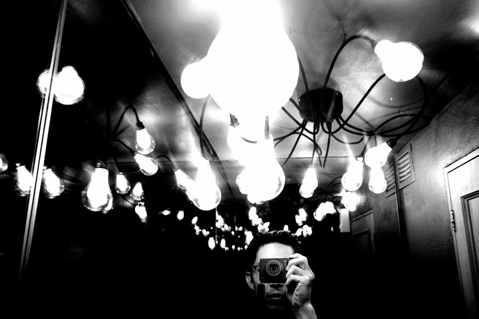Light bulbs selfie ERIC KIM