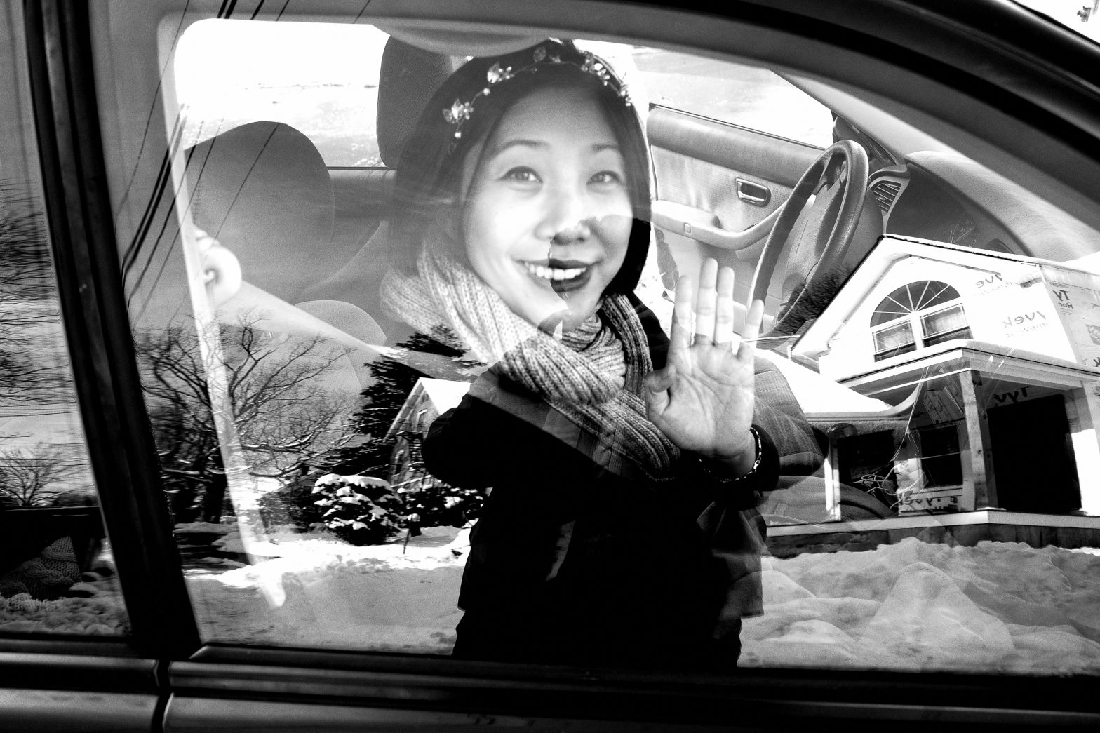 Cindy ERIC KIM reflection selfie car