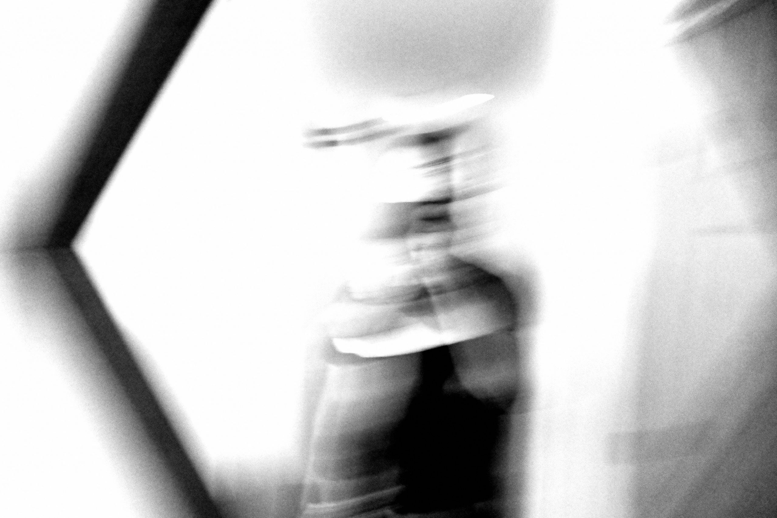 selfie ERIC KIM black and white blur seneca