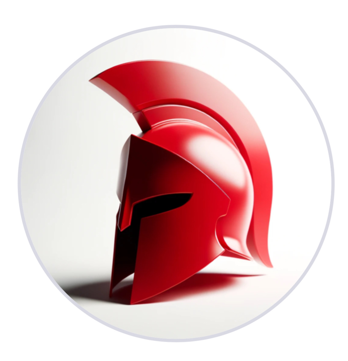 Red Spartan helmet Eric Kim